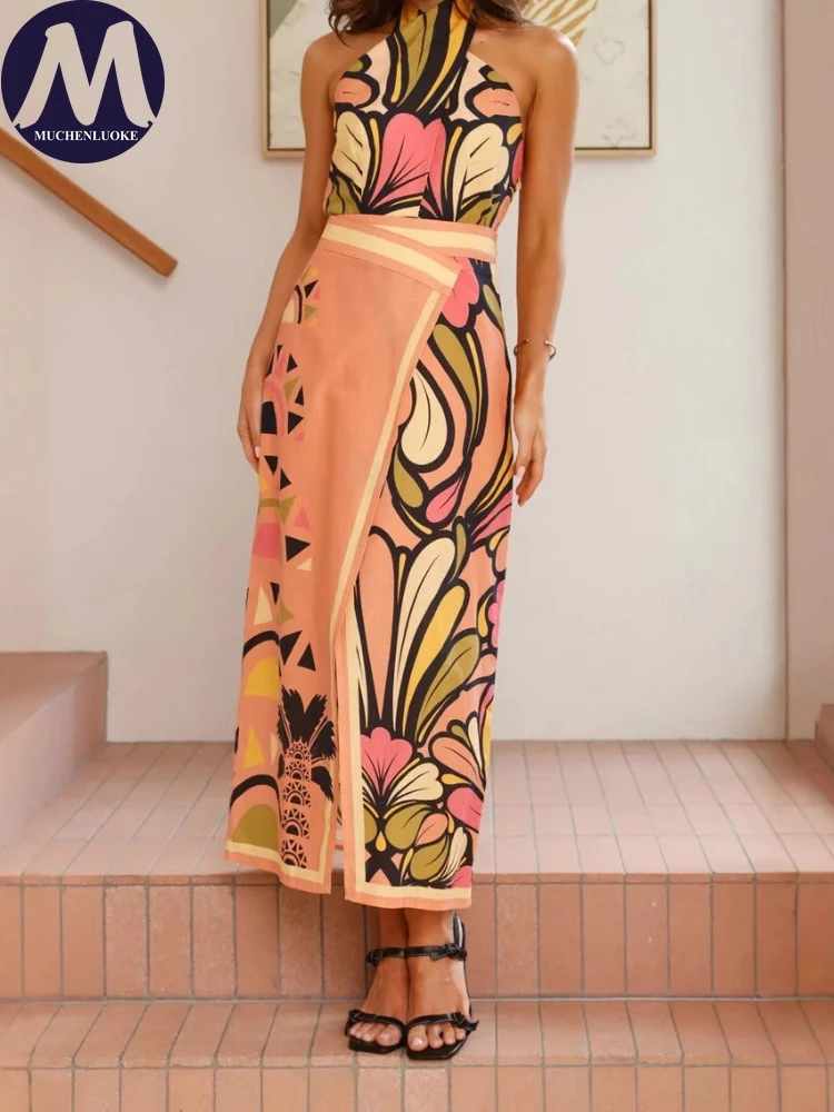 Set 2 Piece Woman Summer New S - مراجعة Linen Dress Wrap وسعره