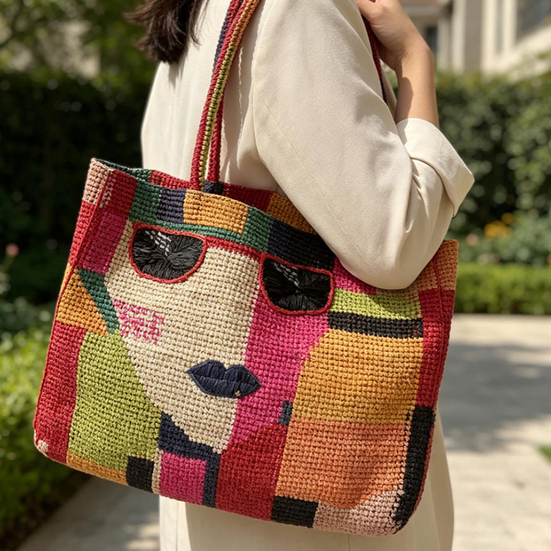 Summer Straw Shoulder Bag Wome - مراجعة Crochet Bag Raffia وسعره