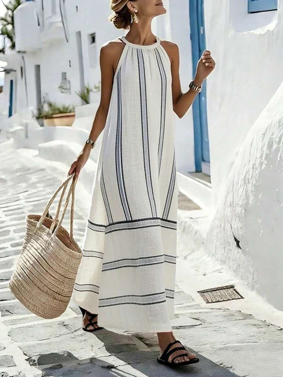 Women Sleeveless Halter Maxi D - مراجعة Maxi Dress Halter وسعره