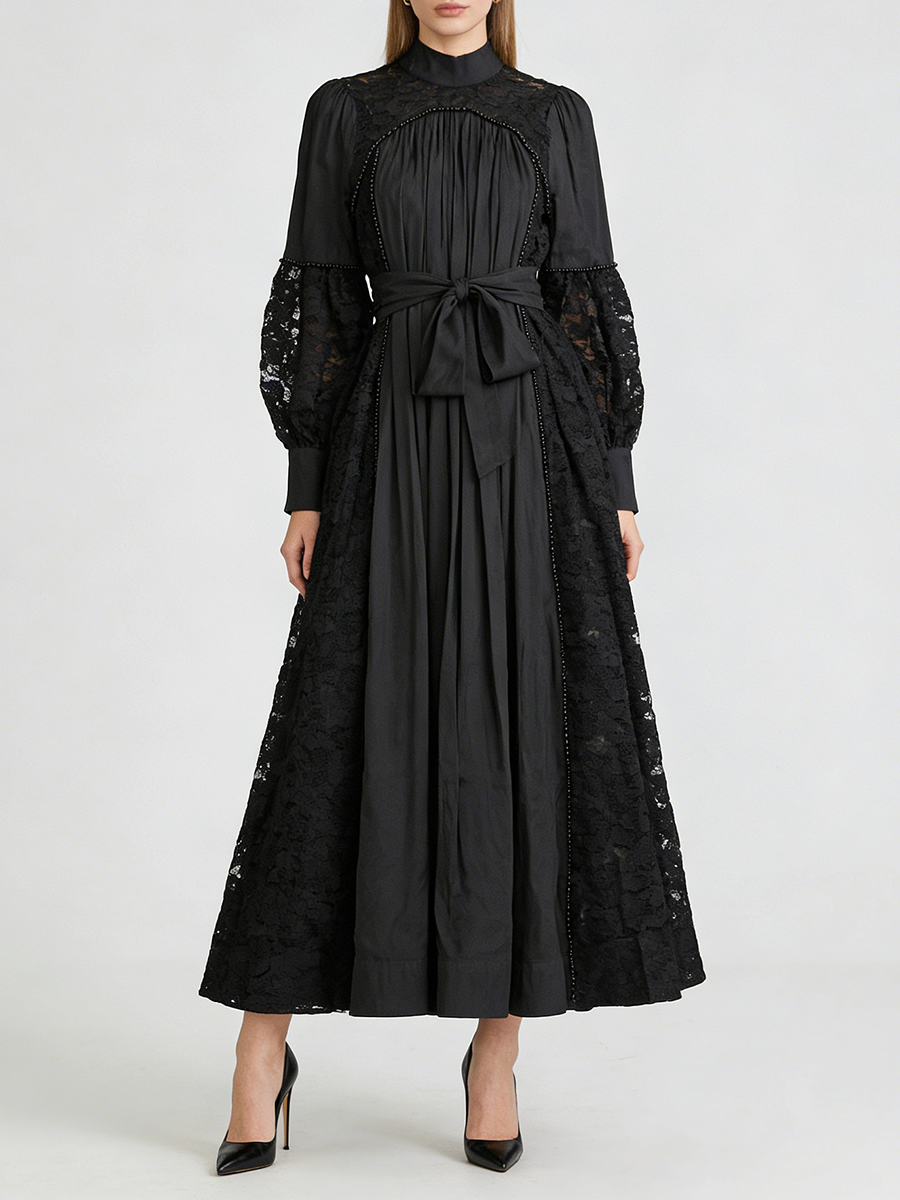 TWOTWINSTYLE Solid Patchwork L - مراجعة Linen Dress Wrap وسعره