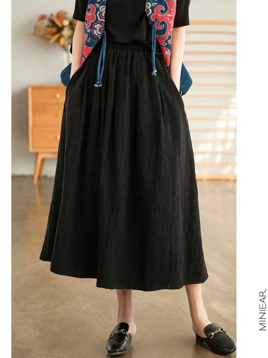 New 2025 Autumn Pure Color Flo - مراجعة Midi Skirt Floral وسعره