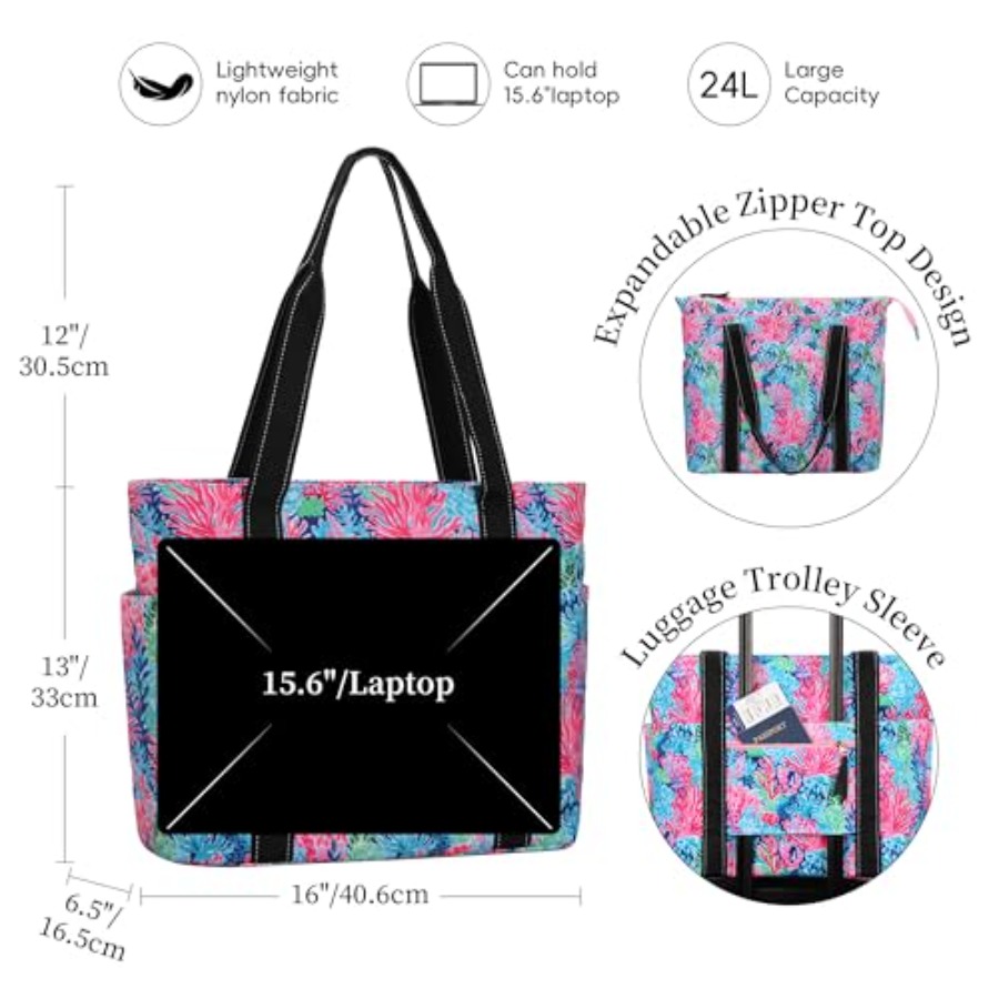 Tote Bag for Women with Laptop - مراجعة Tote Bag Beach وسعره