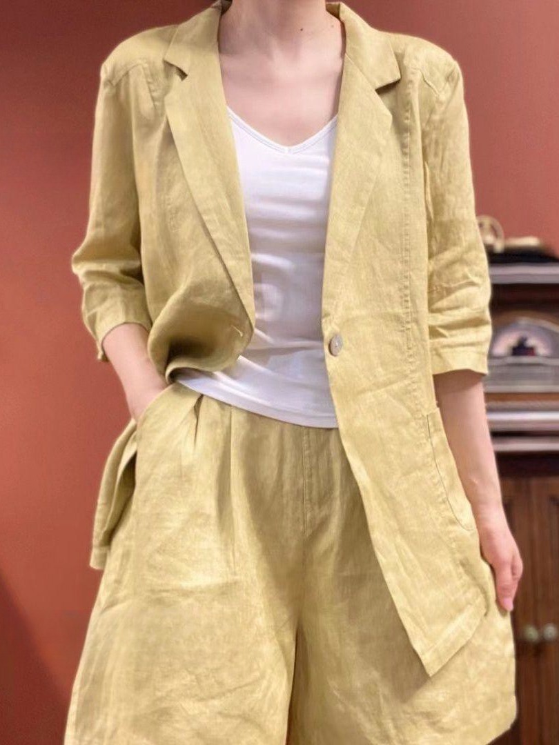 Slimming Wide Leg Short Pants  - مراجعة Linen Pant Wide وسعره