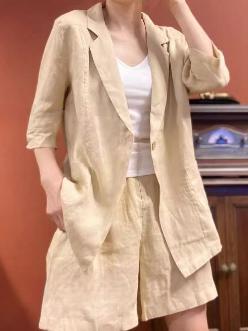 Slimming Wide Leg Short Pants  - مراجعة Linen Pant Wide وسعره