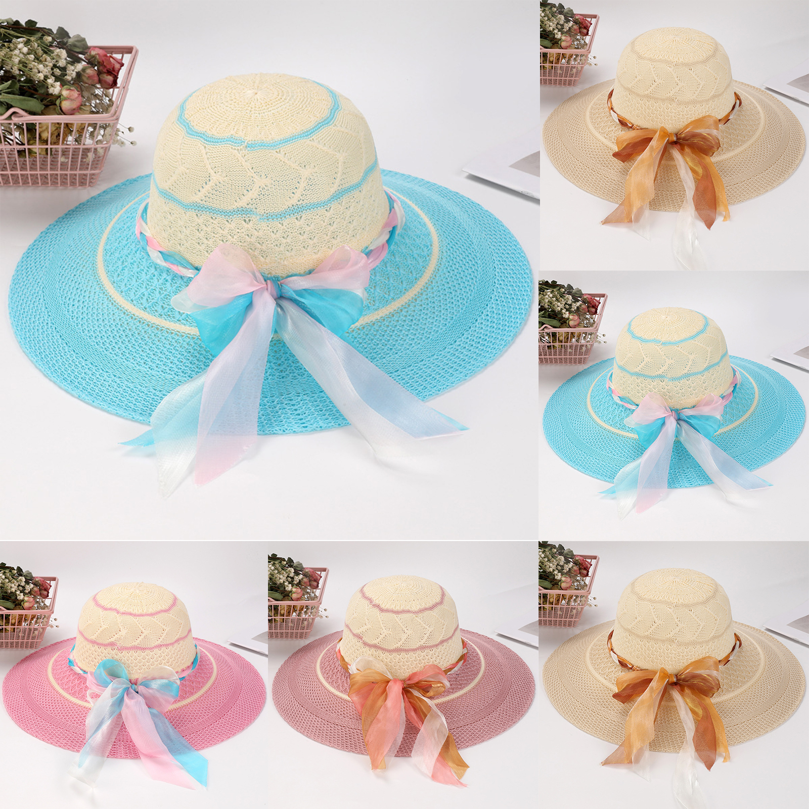 Women Bow Sun Hat Cloche Hat S - مراجعة Hat Floppy Wide وسعره