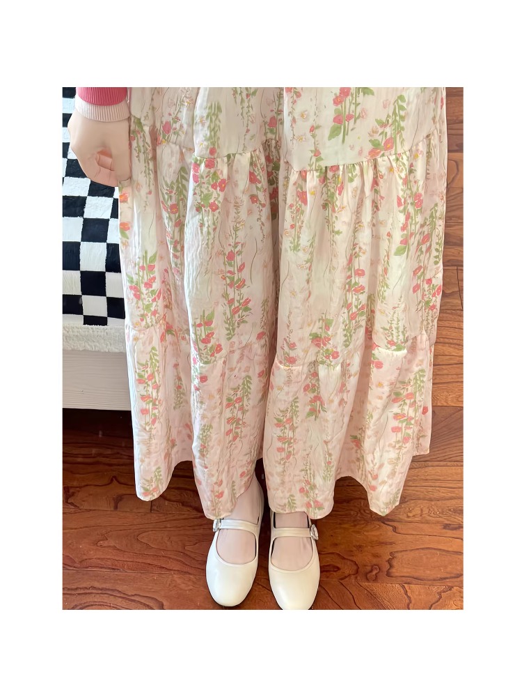 plus Size Women's Floral Print - مراجعة Midi Skirt Floral وسعره