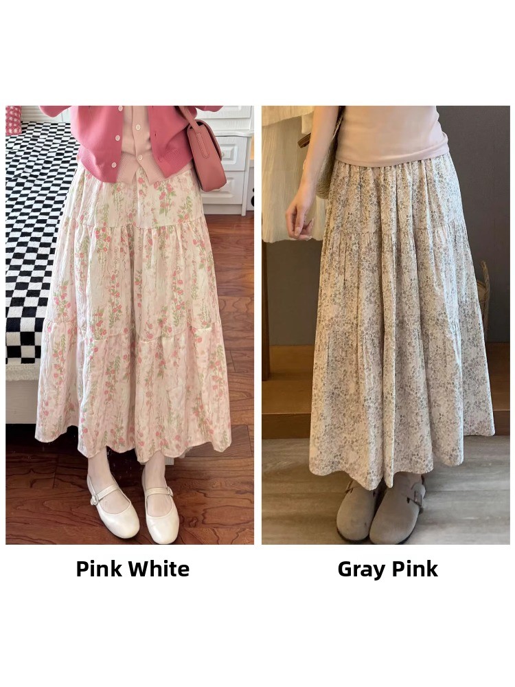 plus Size Women's Floral Print - مراجعة Midi Skirt Floral وسعره