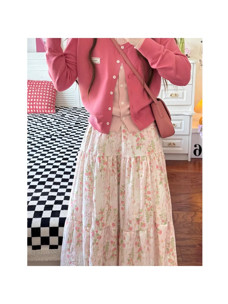 plus Size Women's Floral Print - مراجعة Midi Skirt Floral وسعره