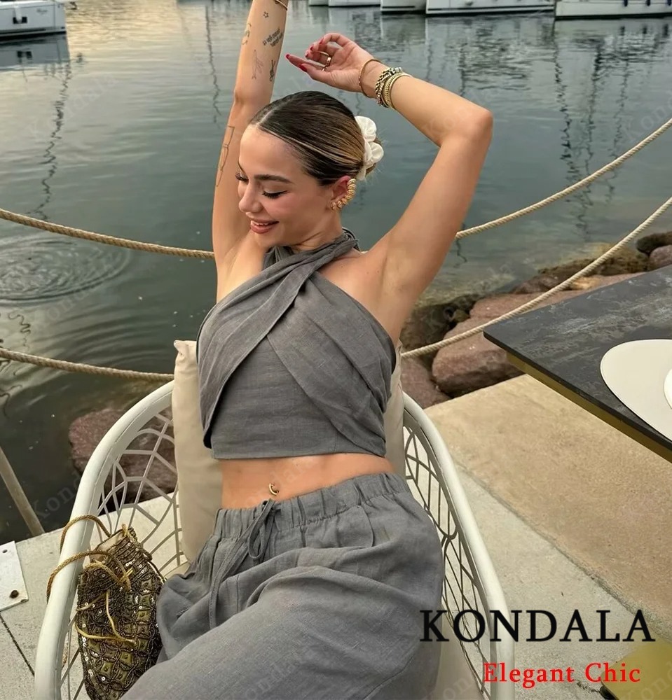 KONDALA Sexy Casual Crossover  - مراجعة Linen Pant Wide وسعره