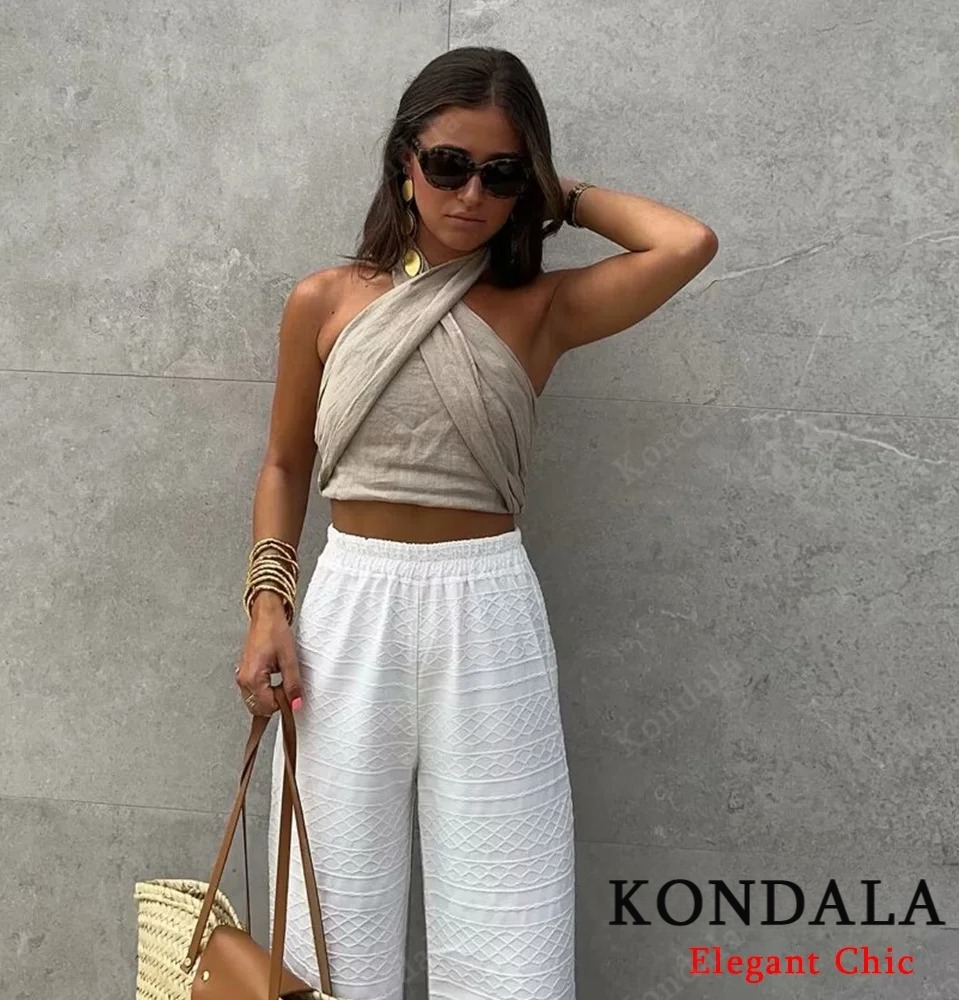 KONDALA Sexy Casual Crossover  - مراجعة Linen Pant Wide وسعره