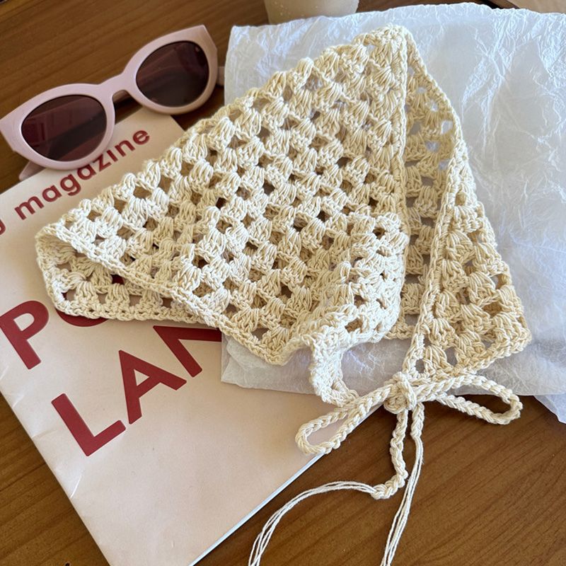 Crochet Triangle Hair Scarf Ho - مراجعة Headband Summer Knit وسعره