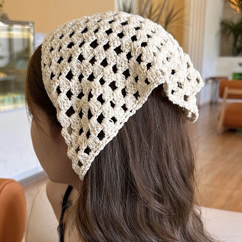Crochet Triangle Hair Scarf Ho - مراجعة Headband Summer Knit وسعره
