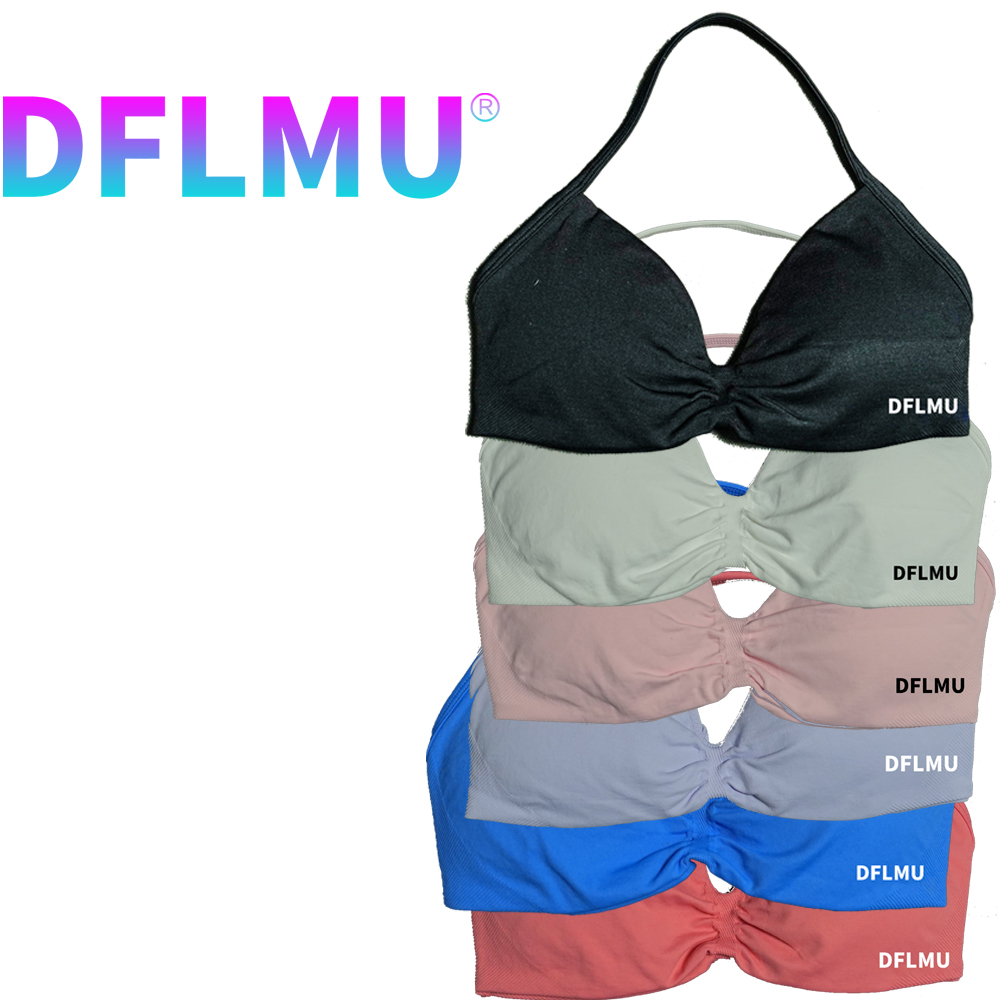 DFLMU Women Halter Sports Bra  - مراجعة Crop Top Crochet وسعره