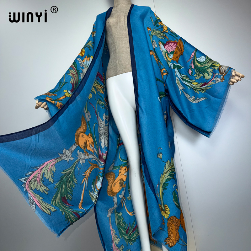 WINYI Africa boho kimono maxi  - مراجعة Cover Up Kaftan وسعره
