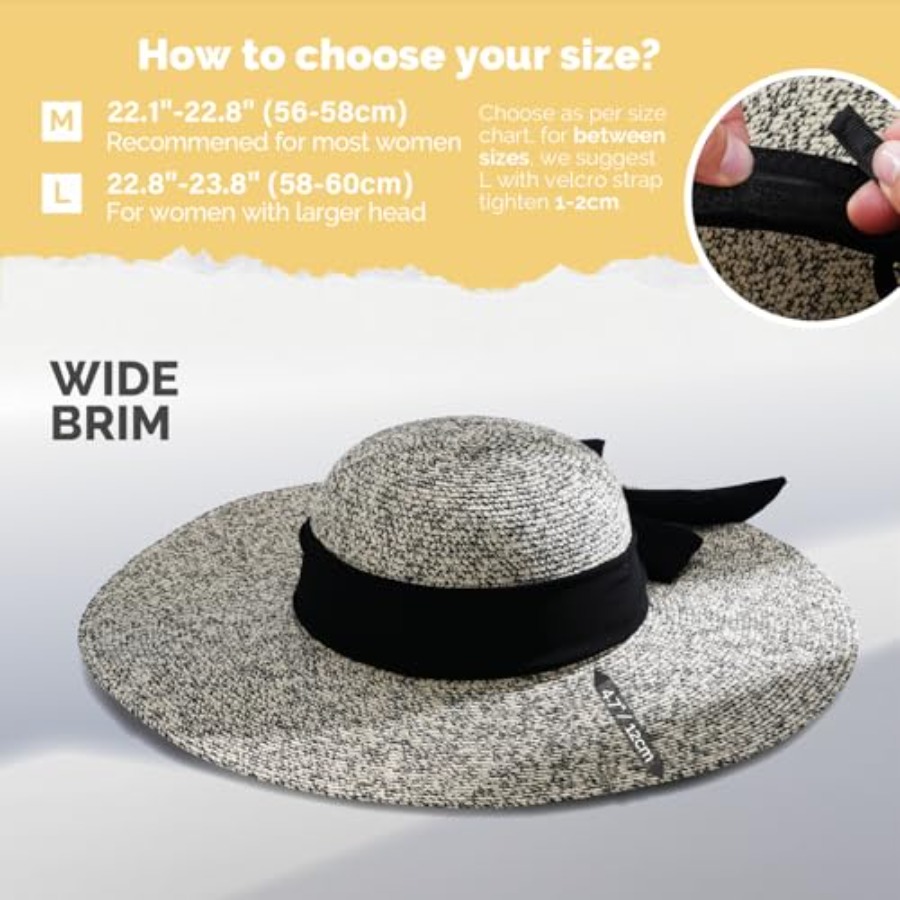 Hat Hut Wide Brim Beach Sun Ha - مراجعة Hat Floppy Wide وسعره
