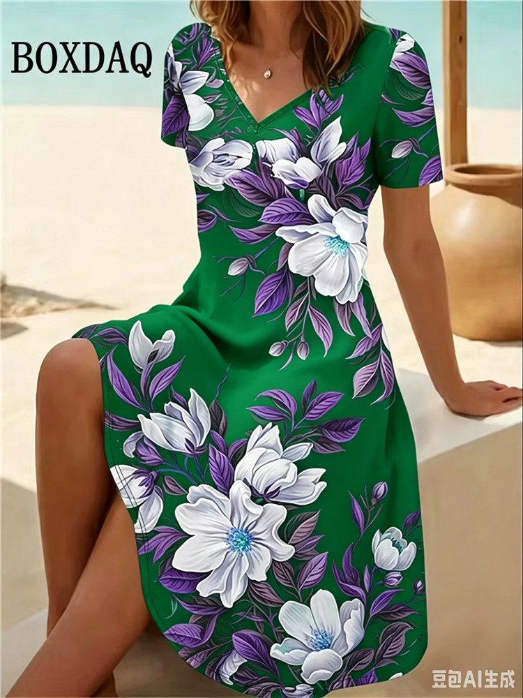 6XL Plus Size Women Dresses Su - مراجعة Romper Floral Print وسعره