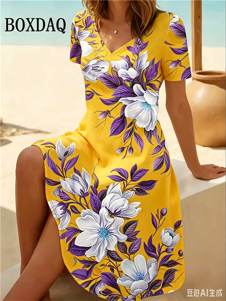 6XL Plus Size Women Dresses Su - مراجعة Romper Floral Print وسعره