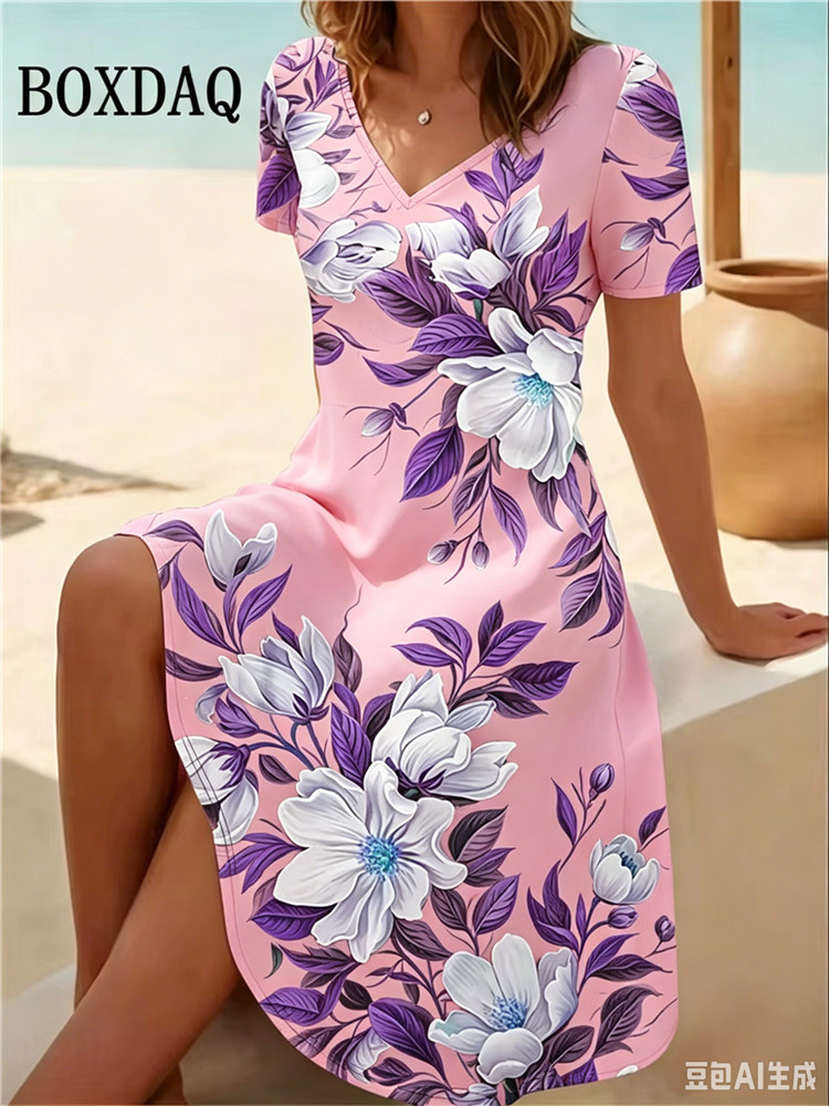 6XL Plus Size Women Dresses Su - مراجعة Romper Floral Print وسعره