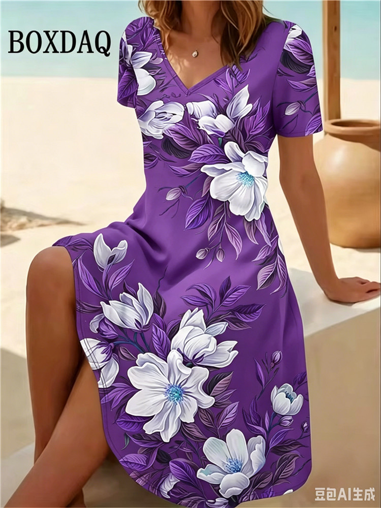 6XL Plus Size Women Dresses Su - مراجعة Romper Floral Print وسعره