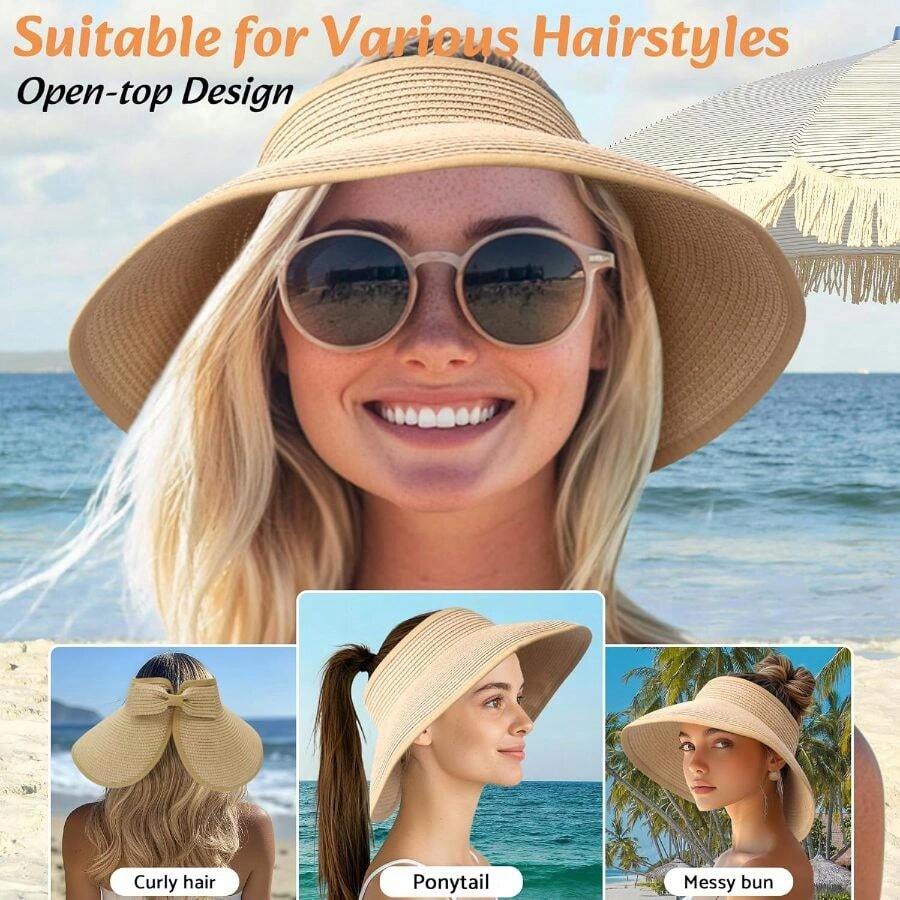 NPQQUAN Sun Visor Hats For Wom - مراجعة Hat Floppy Wide وسعره