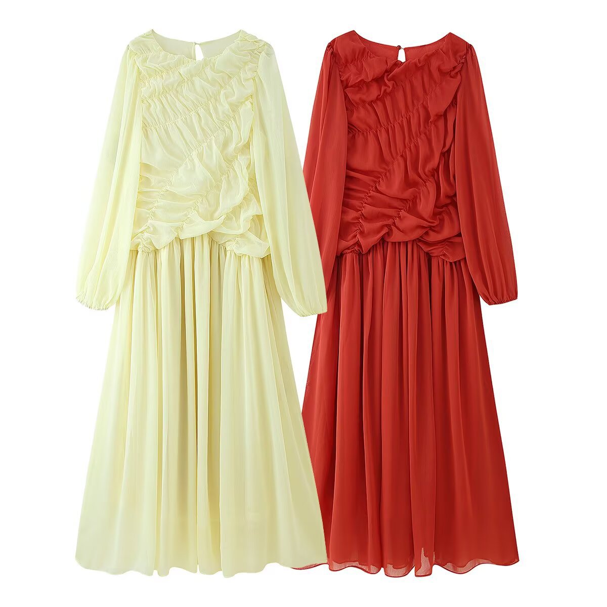 Autumn Long Sleeve Dresses 202 - مراجعة Linen Dress Wrap وسعره