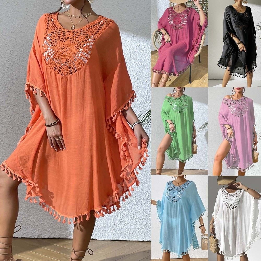 Square Neck Summer Sunscreen S - مراجعة Cover Up Kaftan وسعره
