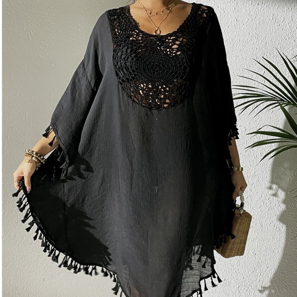 Square Neck Summer Sunscreen S - مراجعة Cover Up Kaftan وسعره
