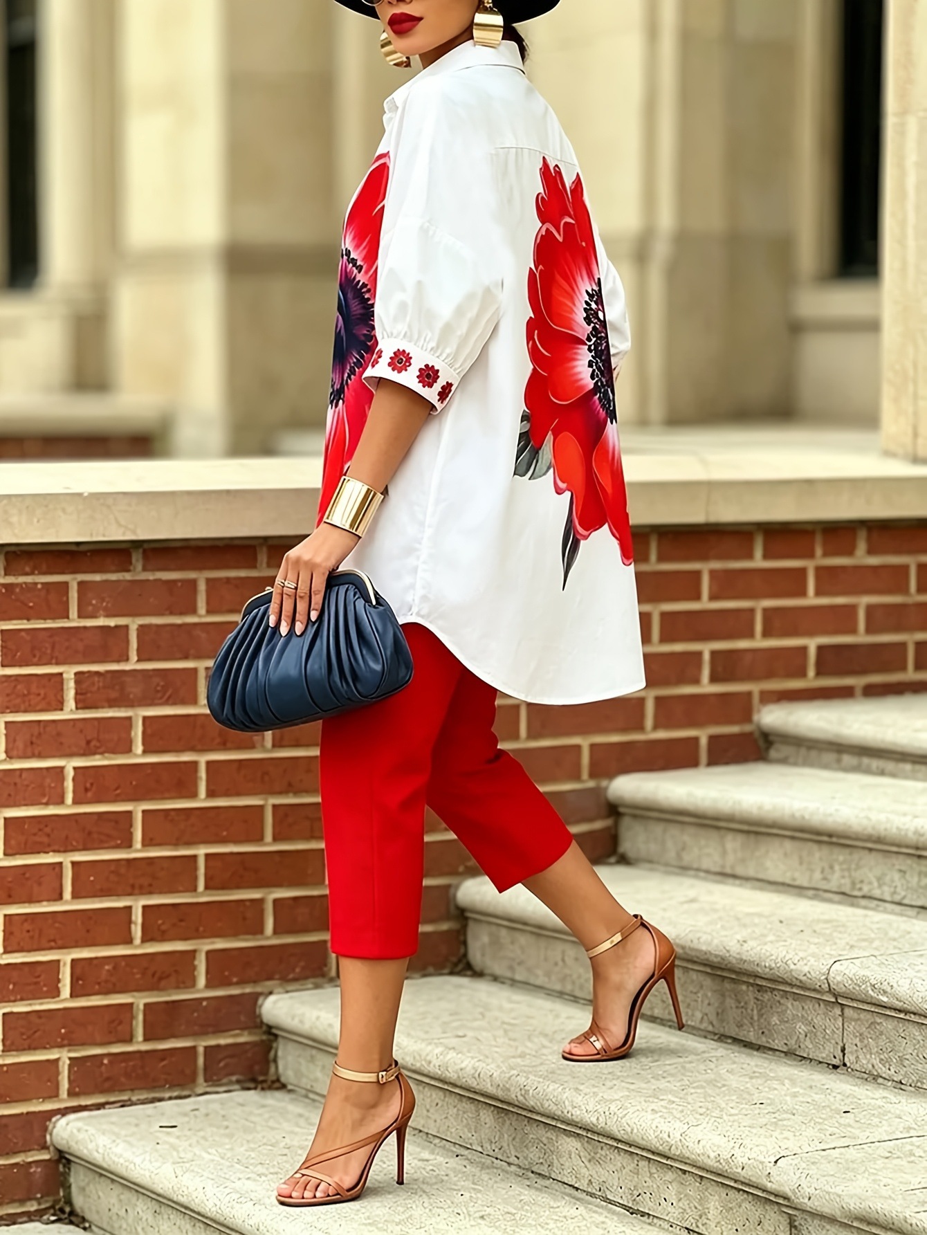 Vintage Women Floral Printed 2 - مراجعة Romper Floral Print وسعره