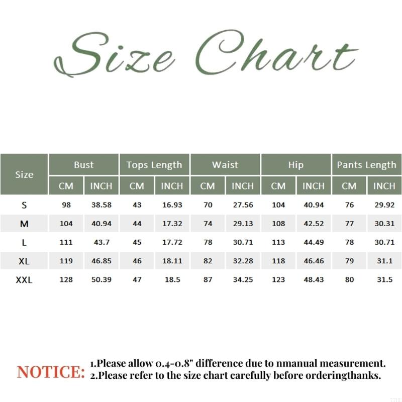 77HE Women's 2 Piece Outfits S - مراجعة Linen Pant Wide وسعره