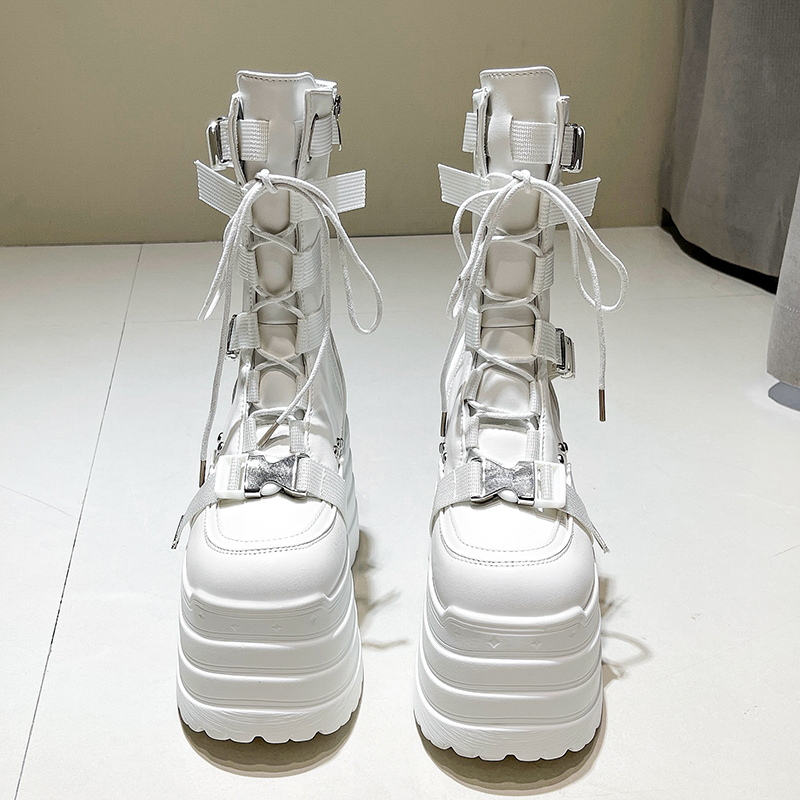 13.5CM,17CM Women Punk Boots A - مراجعة Wedge Espadrille Women وسعره