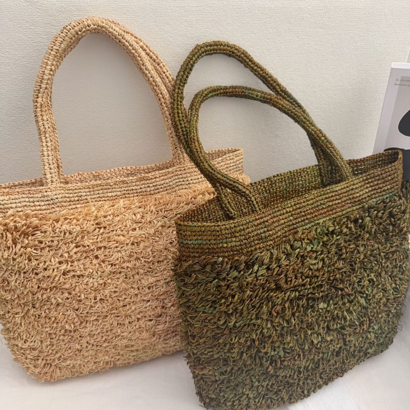 Raffia Hand-crocheted Shoulder - مراجعة Crochet Bag Raffia وسعره