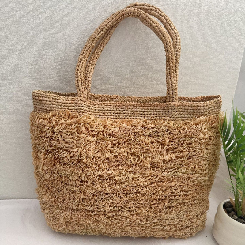 Raffia Hand-crocheted Shoulder - مراجعة Crochet Bag Raffia وسعره