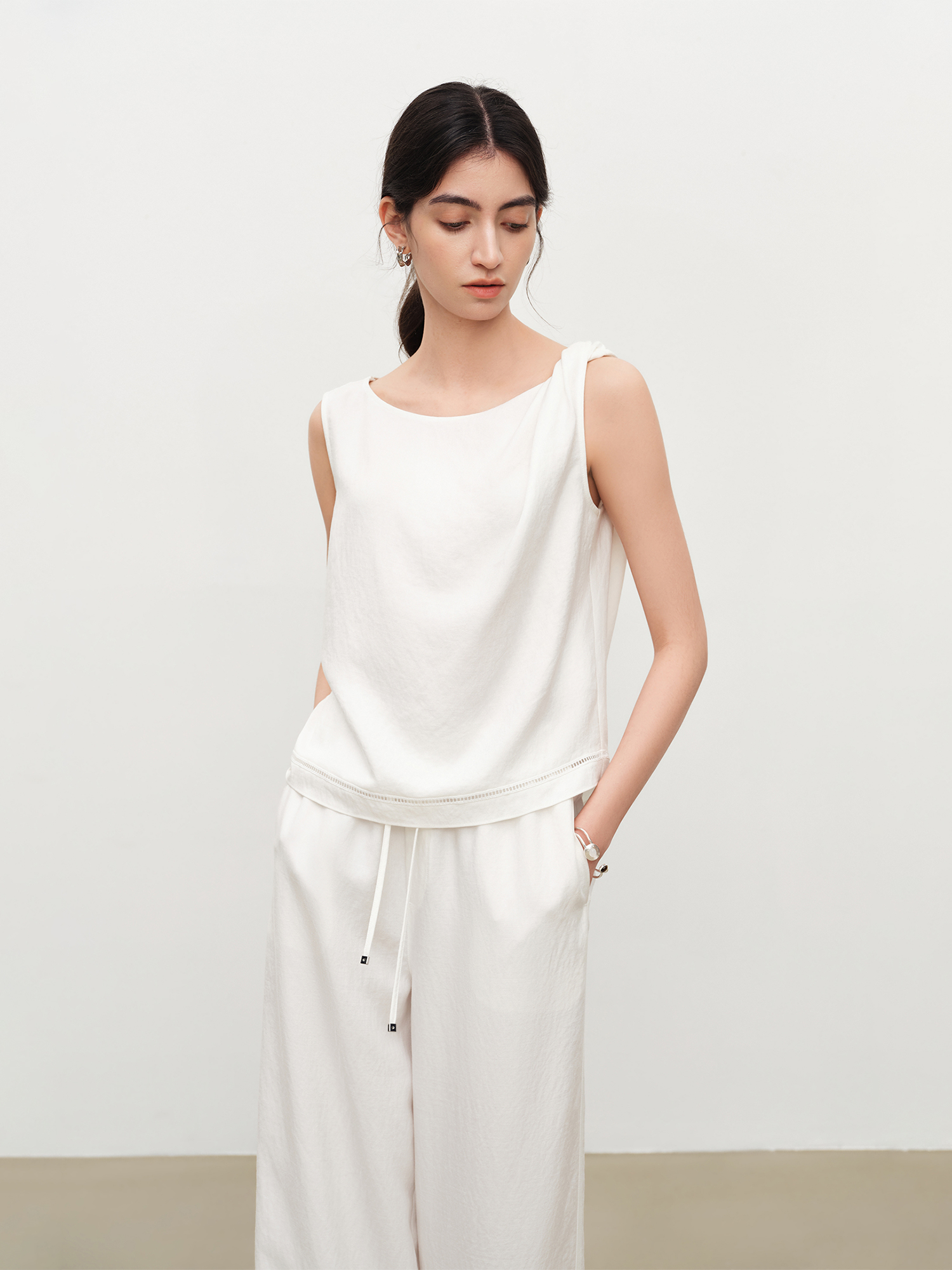 ZIQIAO Relaxed Old Money Style - مراجعة Linen Pant Wide وسعره