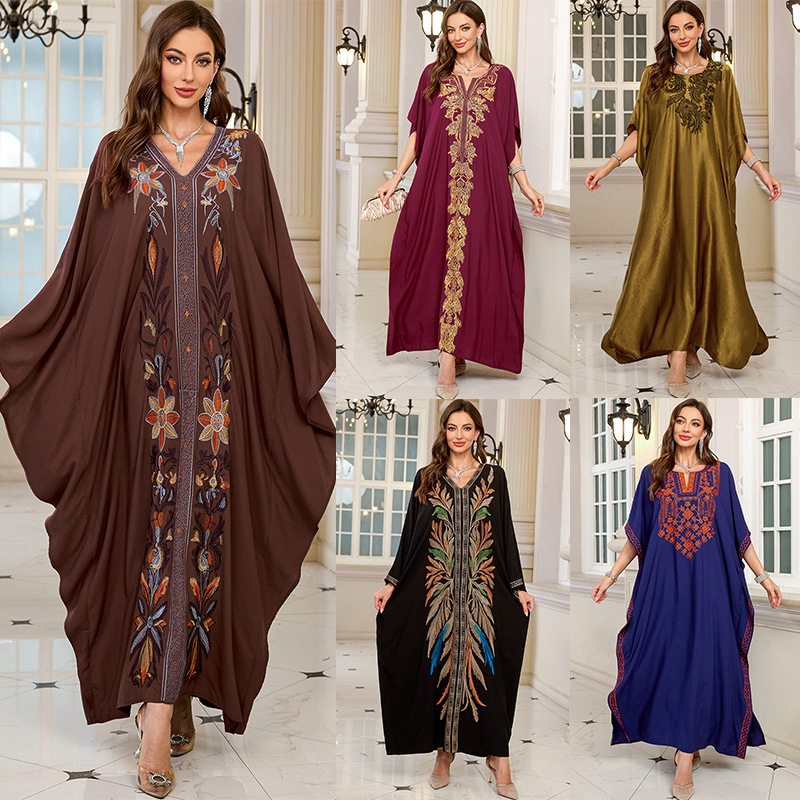 Women Embroidered Long Caftans - مراجعة Cover Up Kaftan وسعره