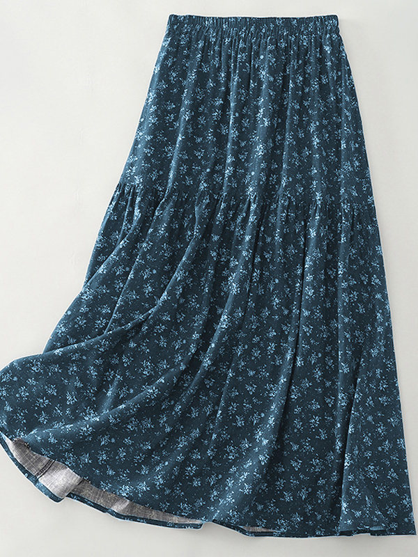 High Waist Floral Print Midi S - مراجعة Midi Skirt Floral وسعره